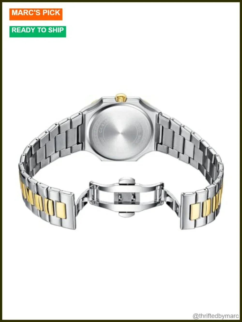 Classic Square Stainless Steel Analog Quartz Dress Watch with Luminous Hands